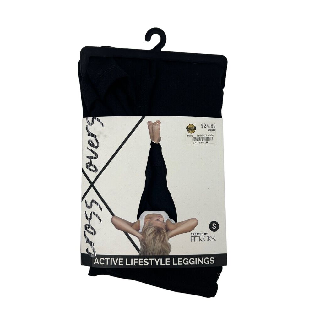 Fitkicks Leggings Womens S Small Black Athletic Stretchy Active Lifestyle